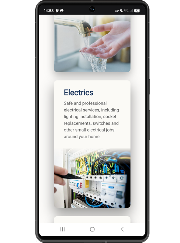 Mobile friendly website